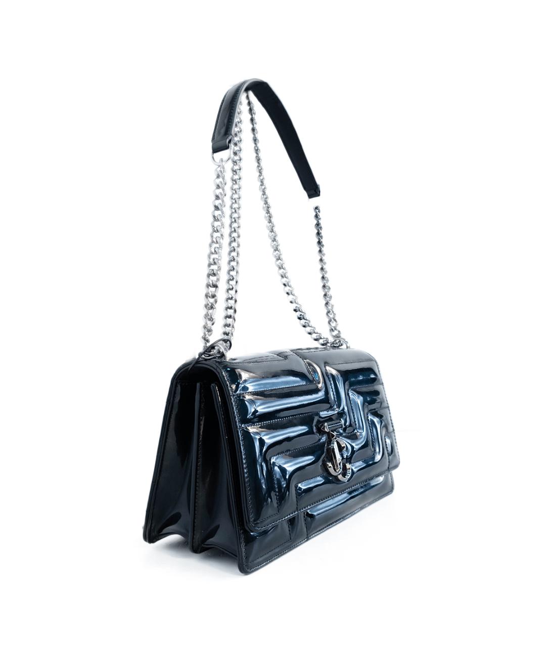 JIMMY CHOO Черная сумка через плечо из лакированной кожи, фото 2