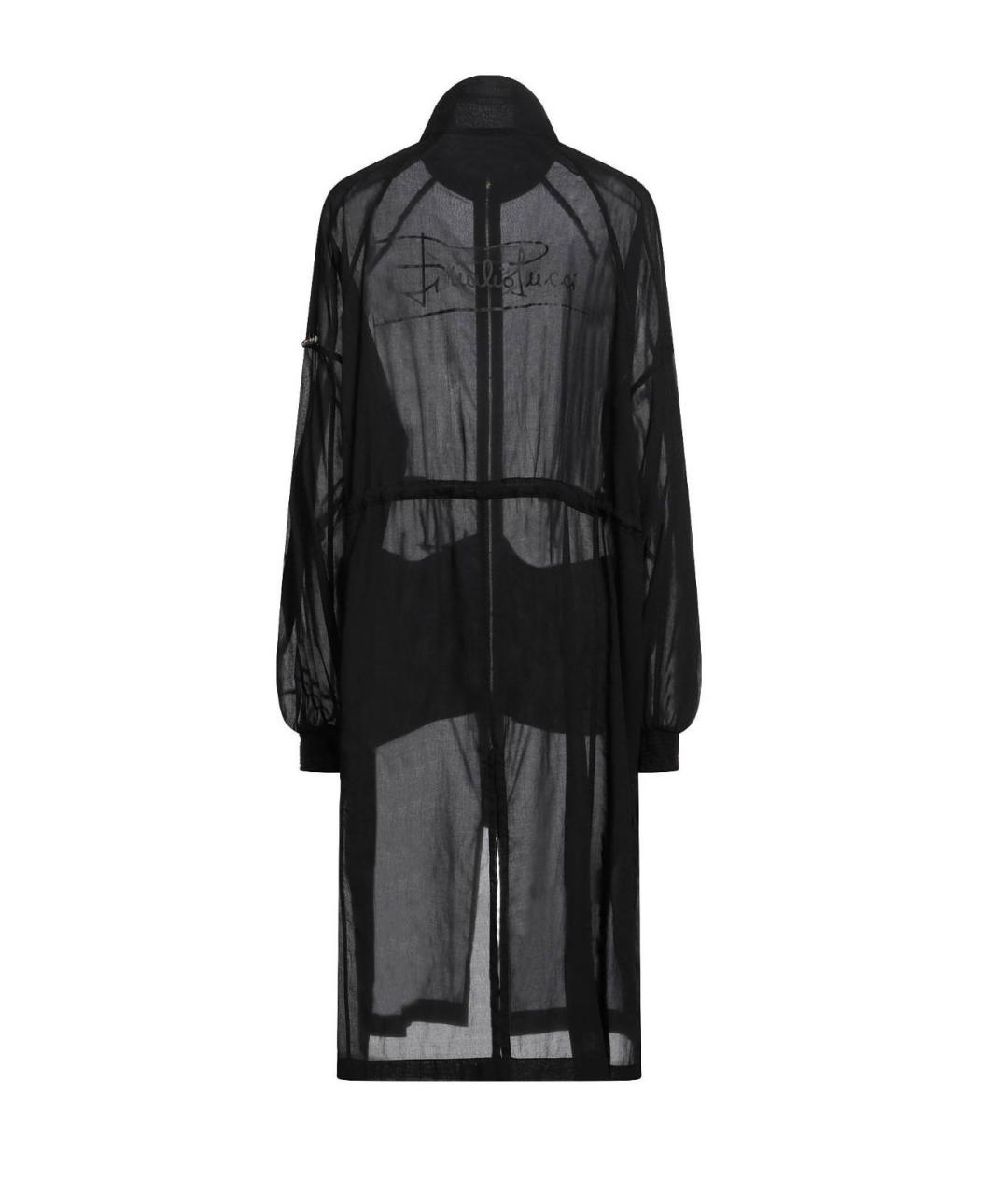 EMILIO PUCCI Черный хлопковый тренч/плащ, фото 2