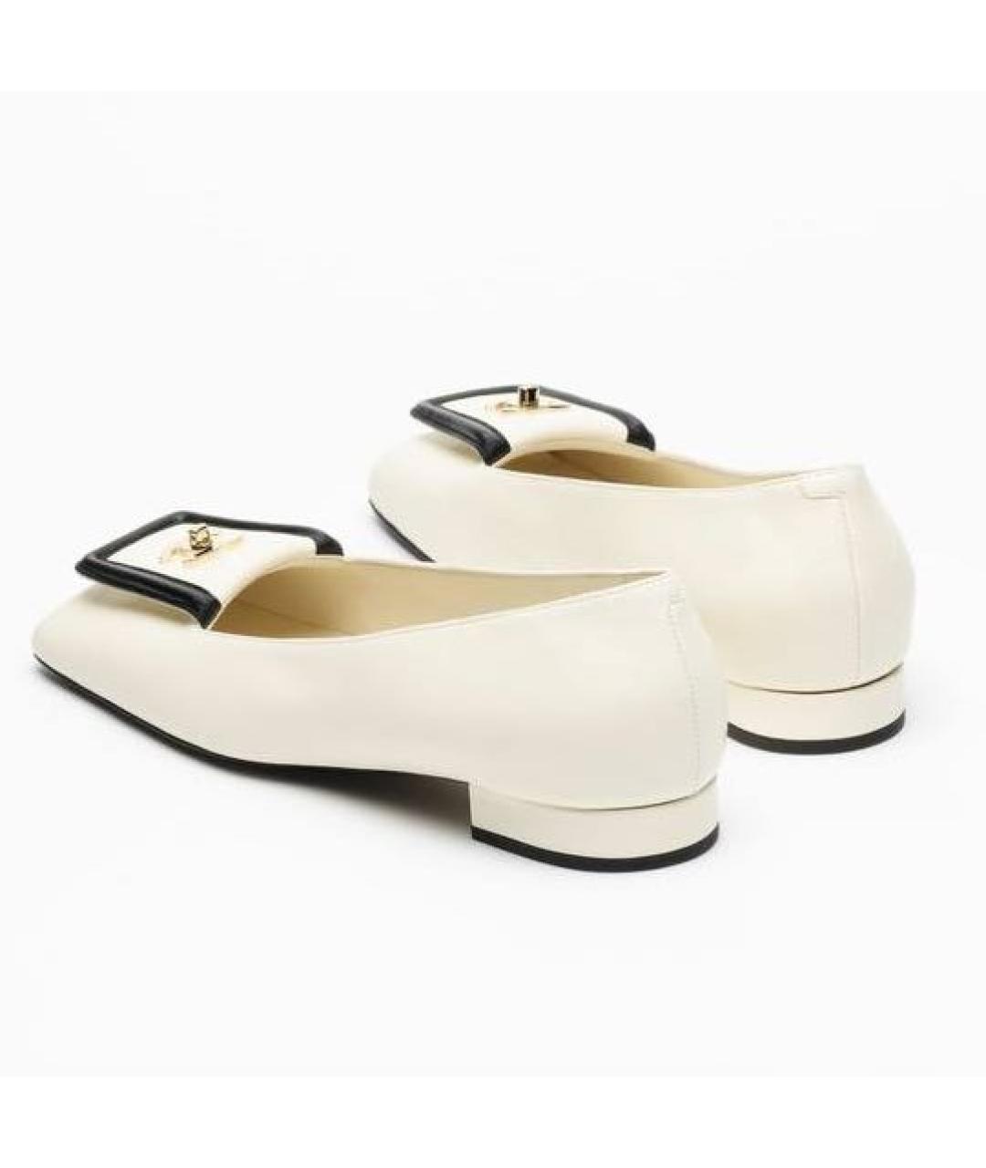 CHANEL Бежевые кожаные балетки, фото 3