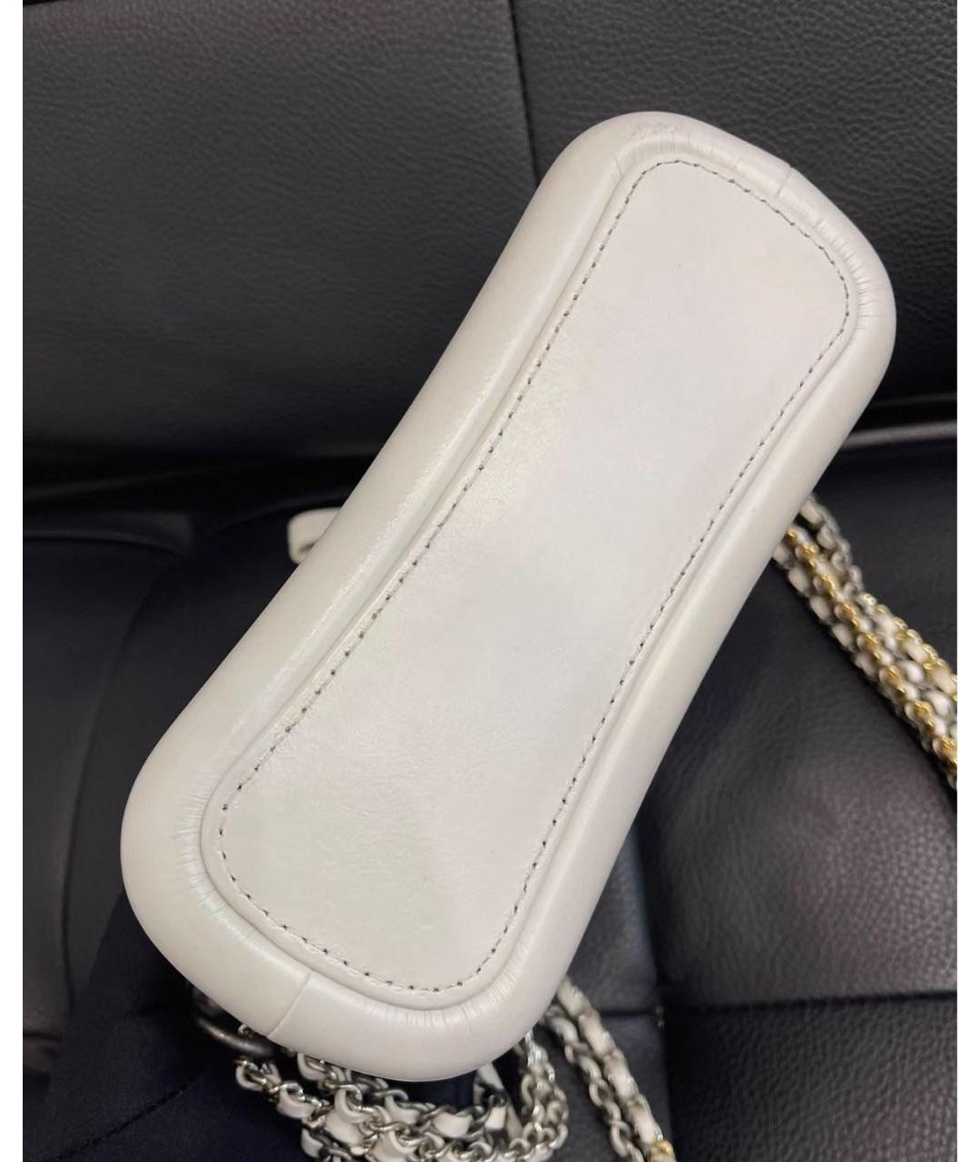 CHANEL Белая кожаная сумка через плечо, фото 6