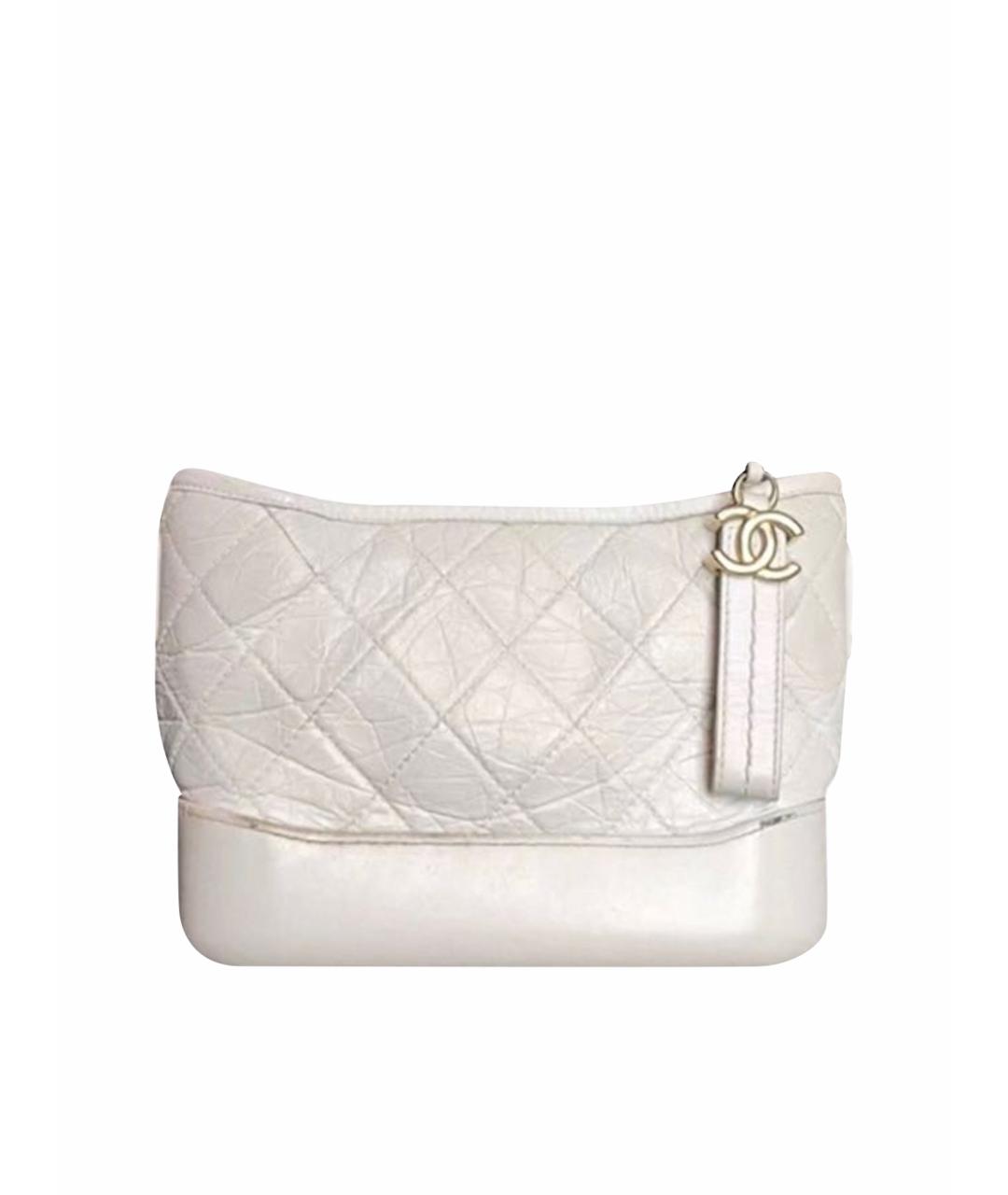 CHANEL Белая кожаная сумка через плечо, фото 1