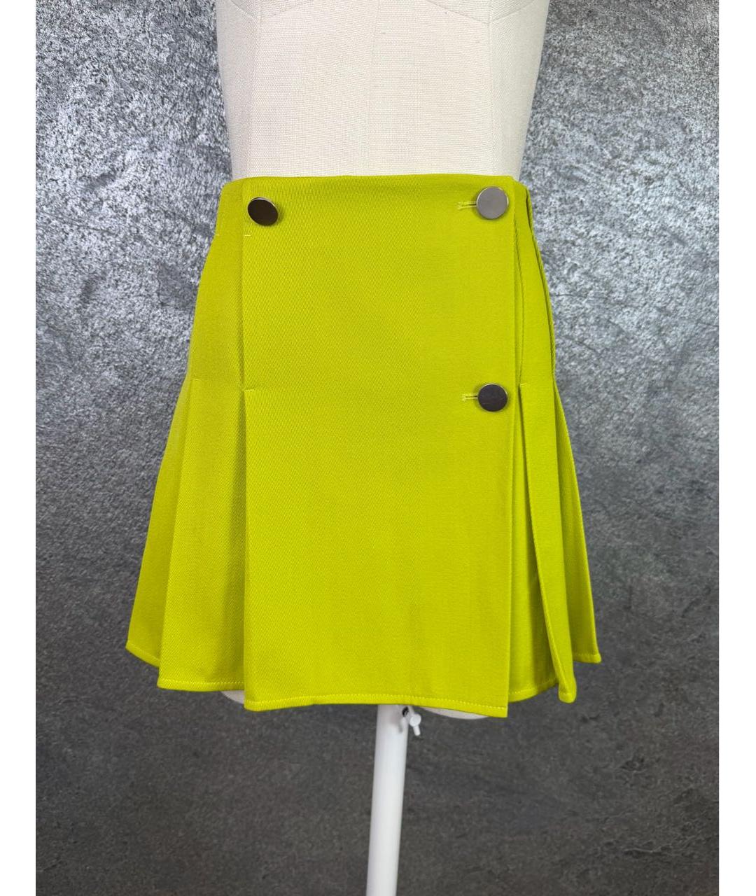 BOTTEGA VENETA Горчичный шерстяной костюм с юбками, фото 2