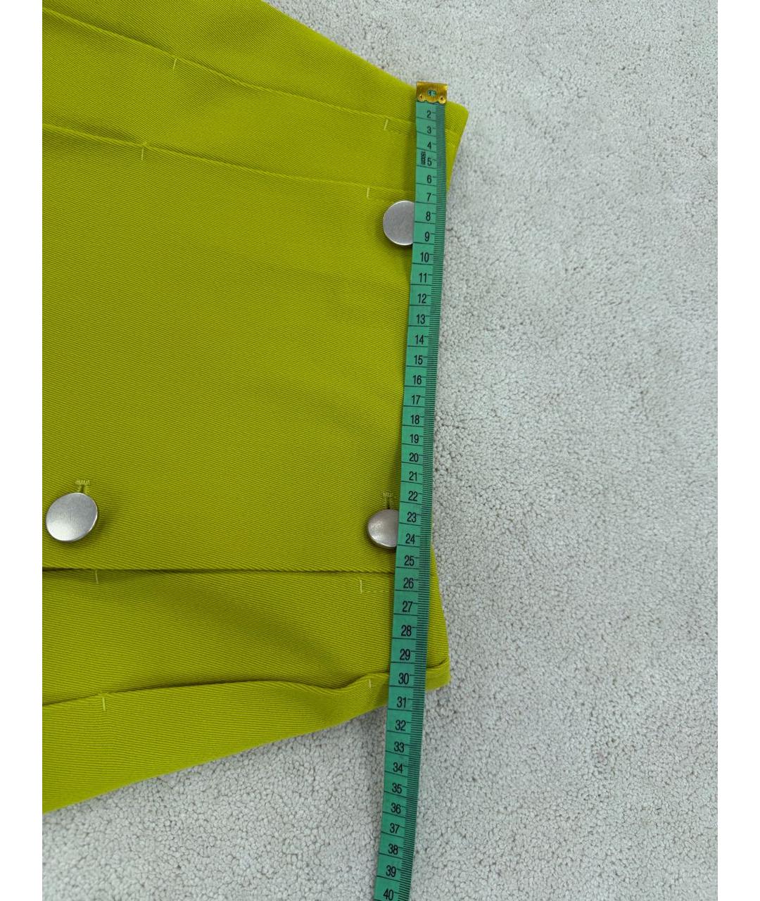 BOTTEGA VENETA Горчичный шерстяной костюм с юбками, фото 7