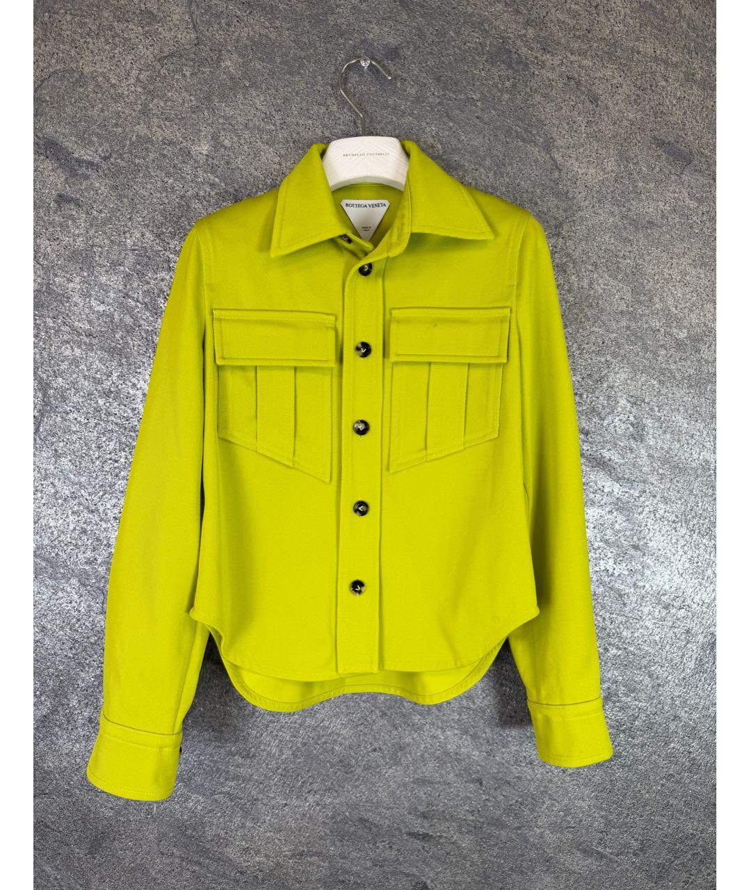 BOTTEGA VENETA Горчичный шерстяной костюм с юбками, фото 9