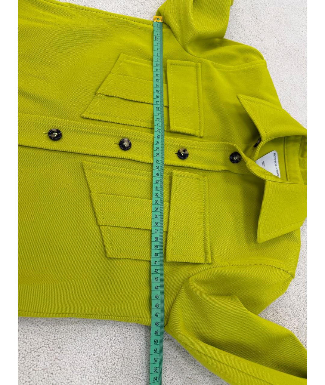 BOTTEGA VENETA Горчичный шерстяной костюм с юбками, фото 8