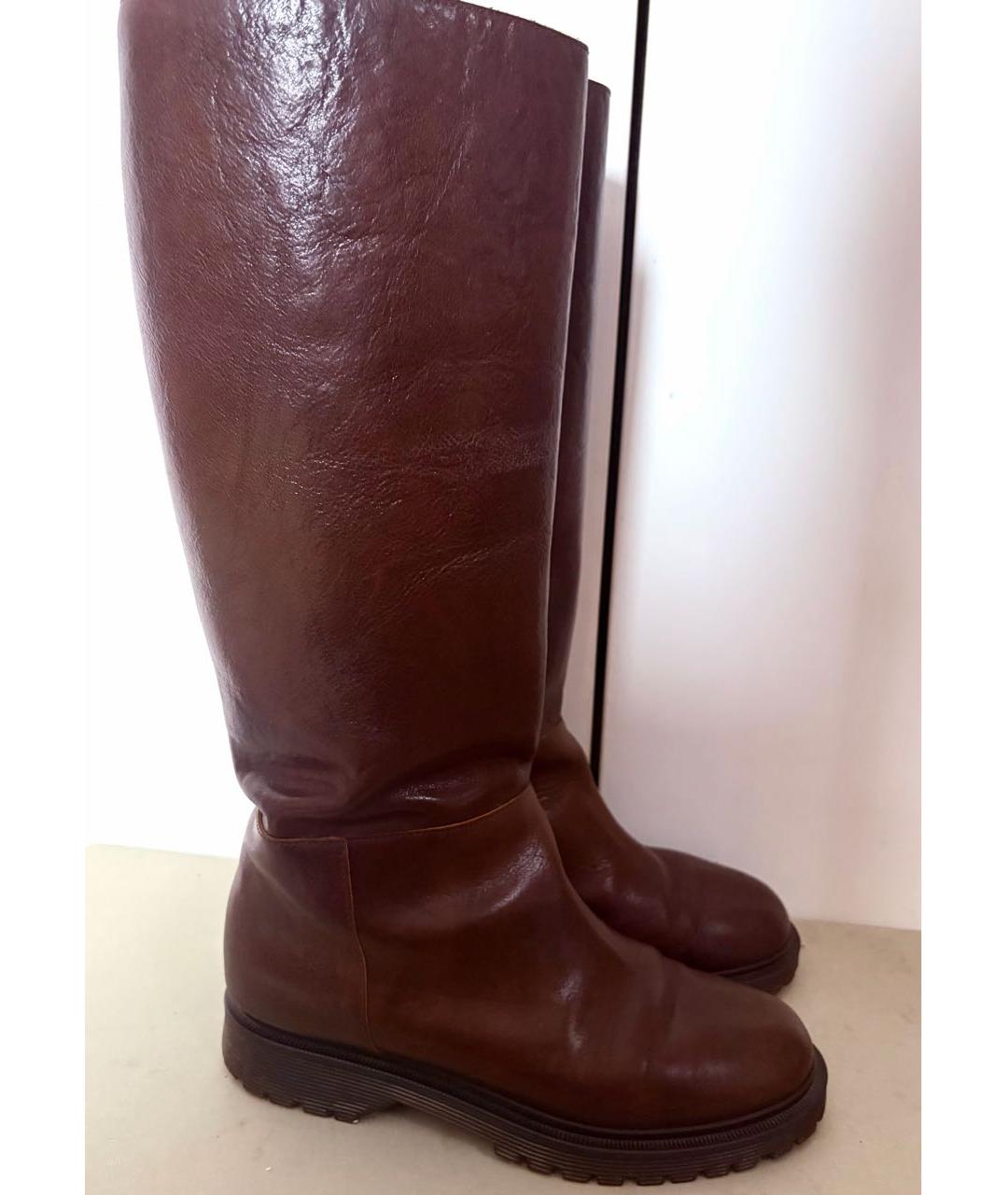 MARNI Коричневые кожаные сапоги, фото 7