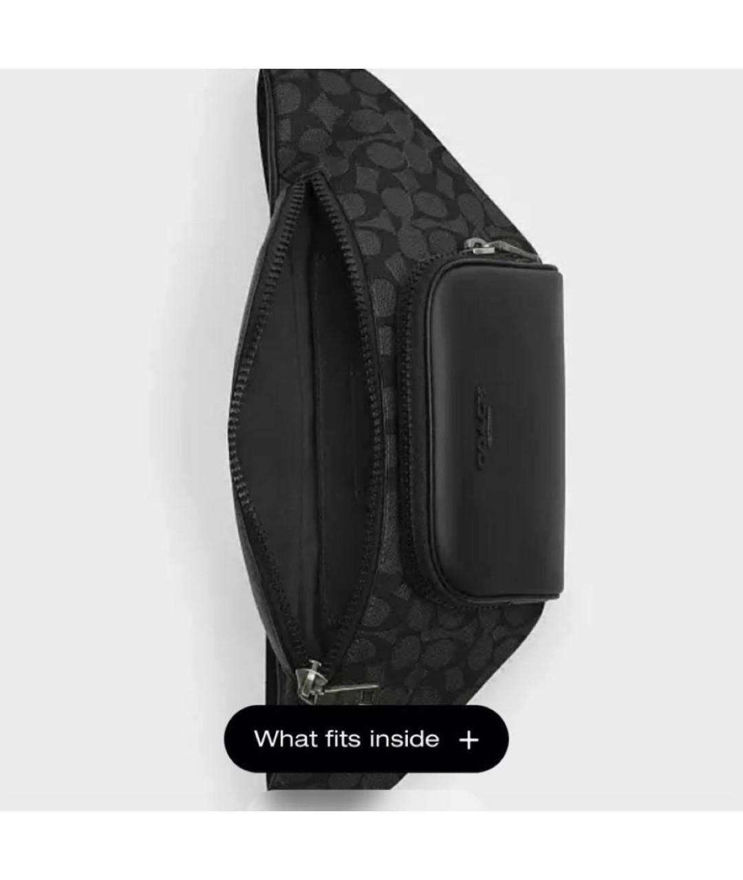 COACH Черная поясная сумка, фото 3