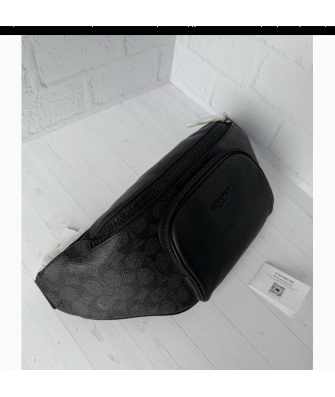 COACH Черная поясная сумка, фото 4