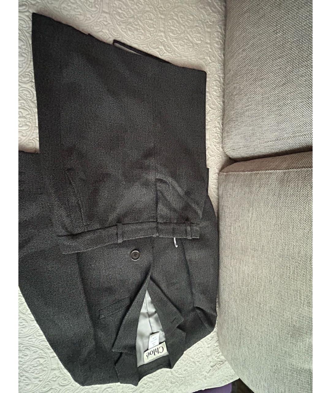 CHLOE Коричневый шерстяной костюм с юбками, фото 5