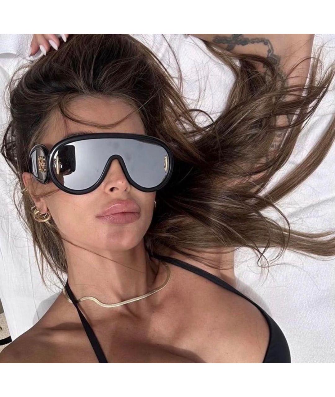 LOEWE Черные пластиковые солнцезащитные очки, фото 5