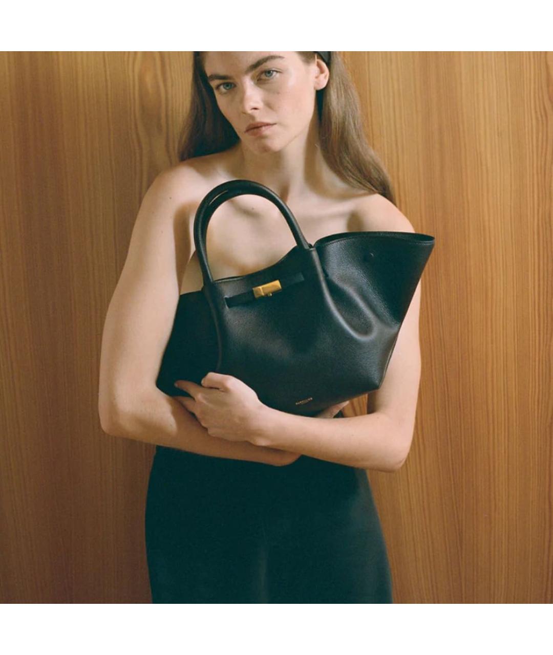 DEMELLIER Черная кожаная сумка тоут, фото 2