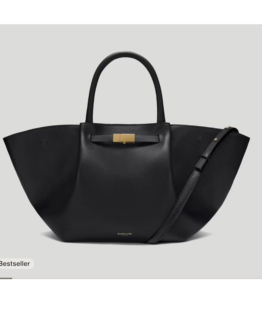 DEMELLIER Черная кожаная сумка тоут, фото 5