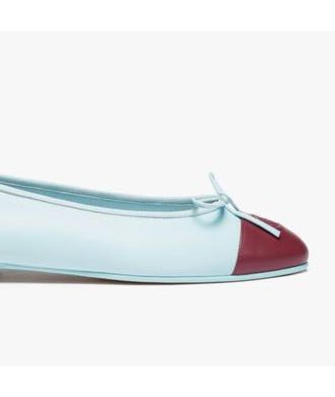 CHANEL Голубые кожаные балетки, фото 2