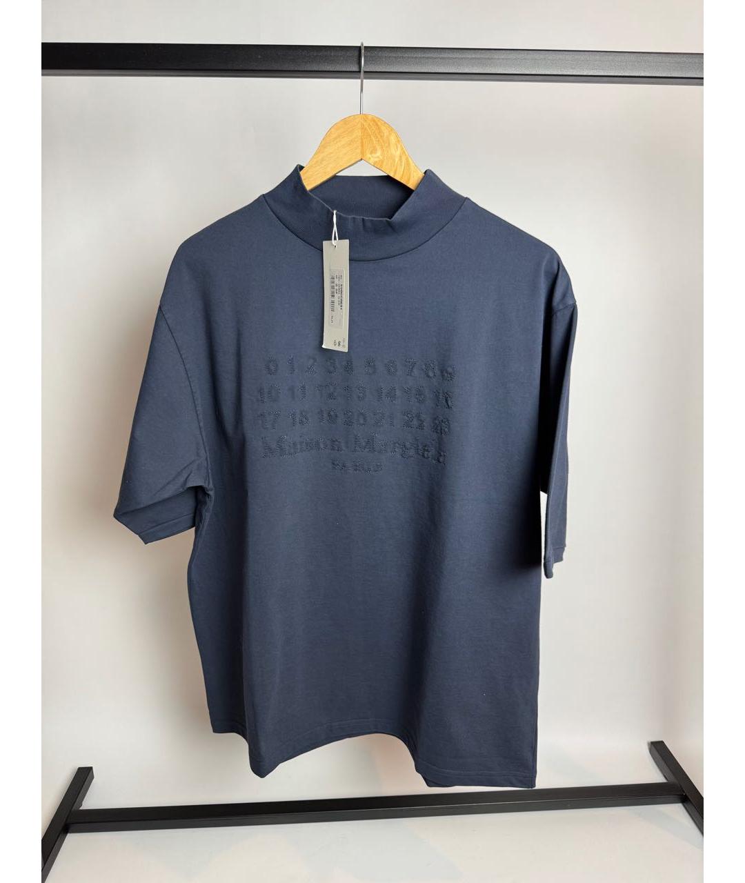 MAISON MARGIELA Синяя хлопковая футболка, фото 9