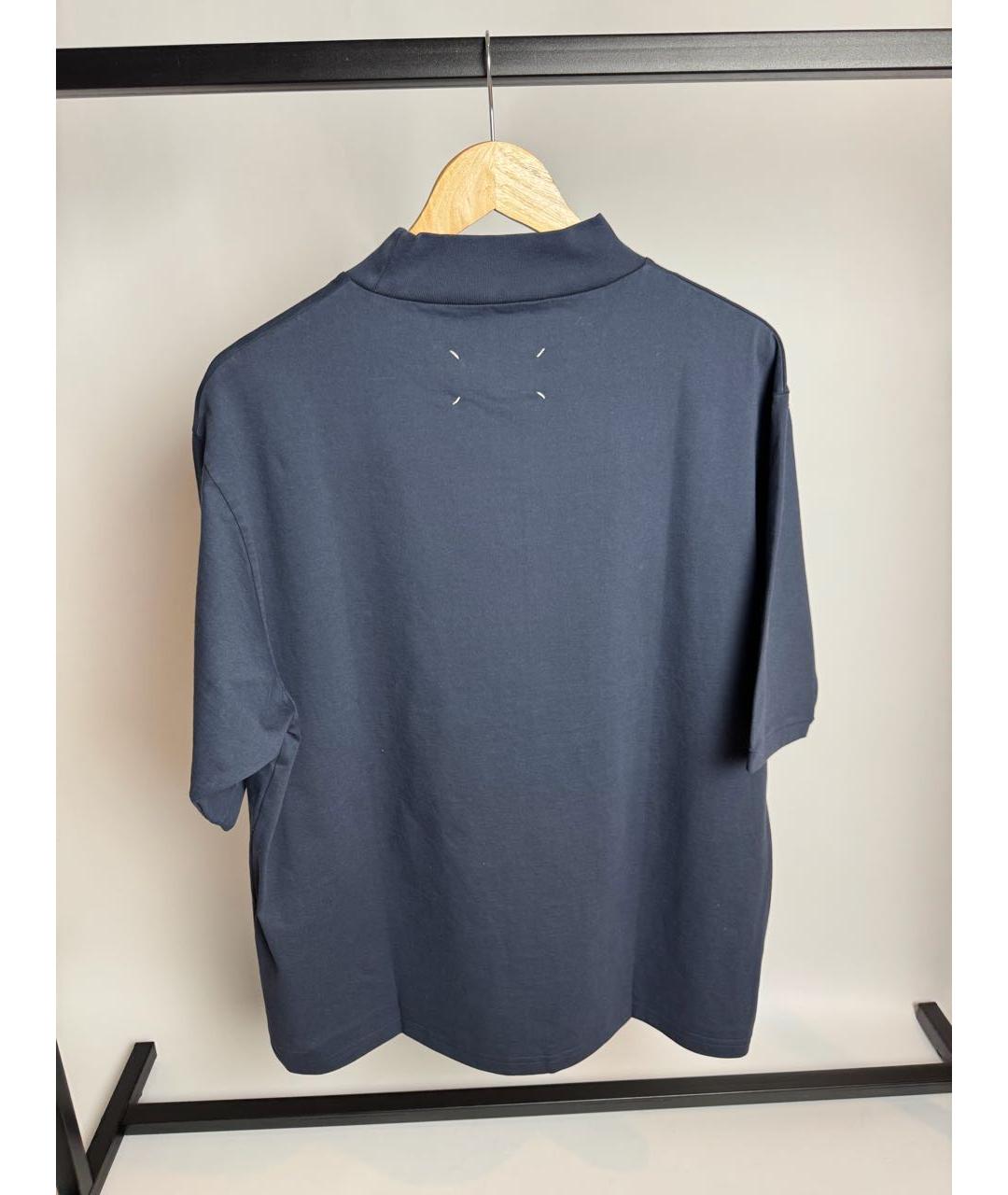 MAISON MARGIELA Синяя хлопковая футболка, фото 5