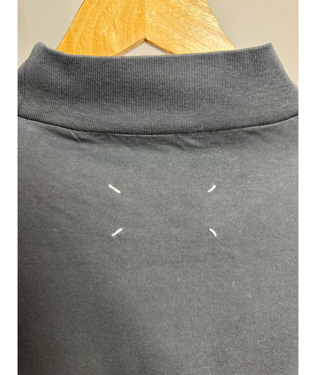 MAISON MARGIELA Черная хлопковая футболка, фото 6