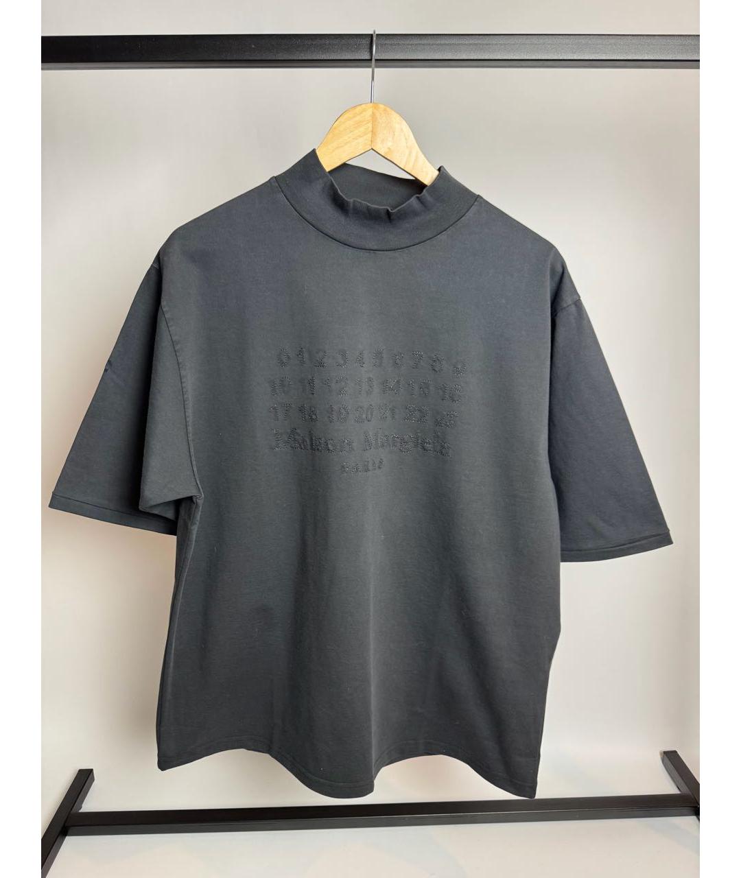 MAISON MARGIELA Черная хлопковая футболка, фото 2