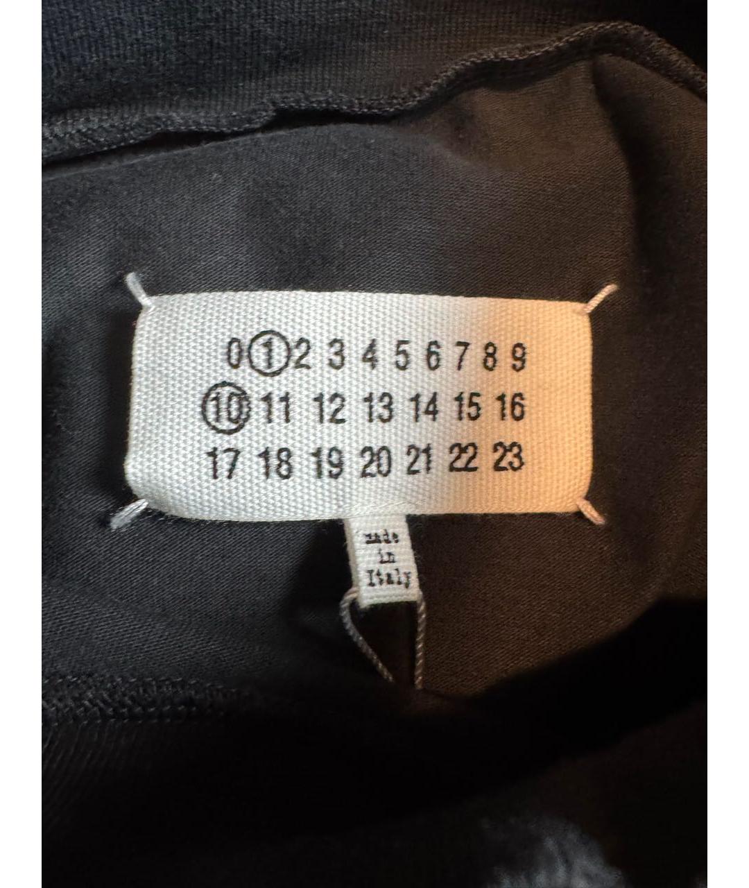 MAISON MARGIELA Черная хлопковая футболка, фото 7