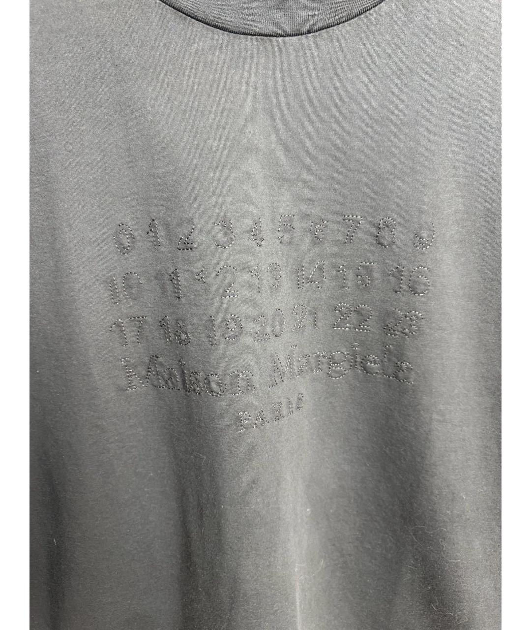 MAISON MARGIELA Черная хлопковая футболка, фото 5