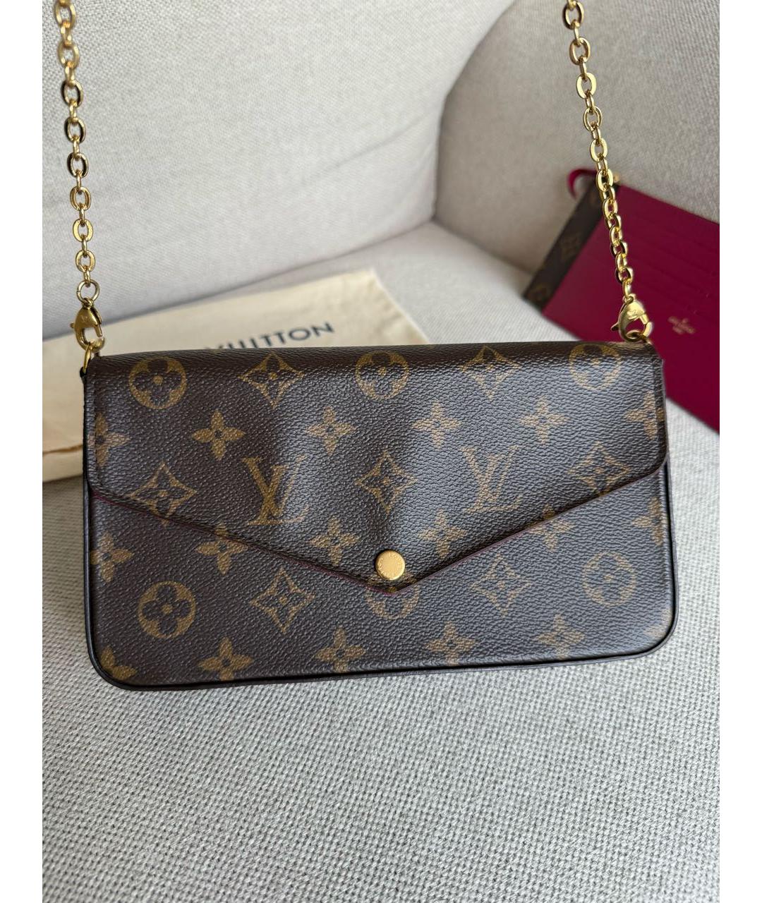 LOUIS VUITTON Коричневая сумка через плечо, фото 4