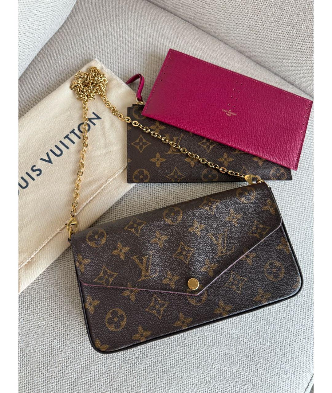 LOUIS VUITTON Коричневая сумка через плечо, фото 3