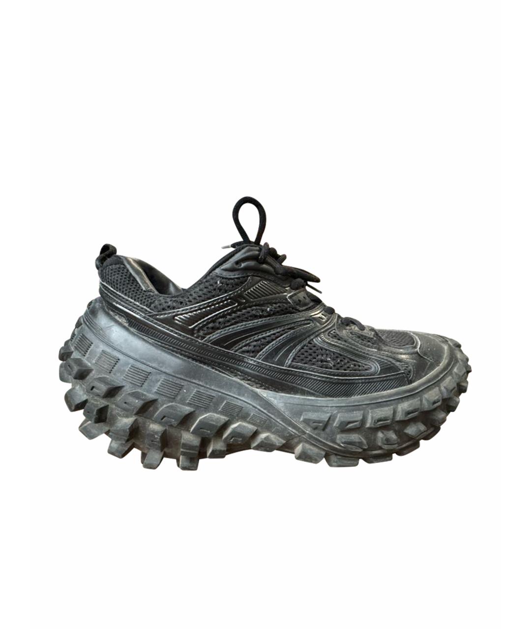 BALENCIAGA Черные текстильные низкие кроссовки / кеды, фото 1