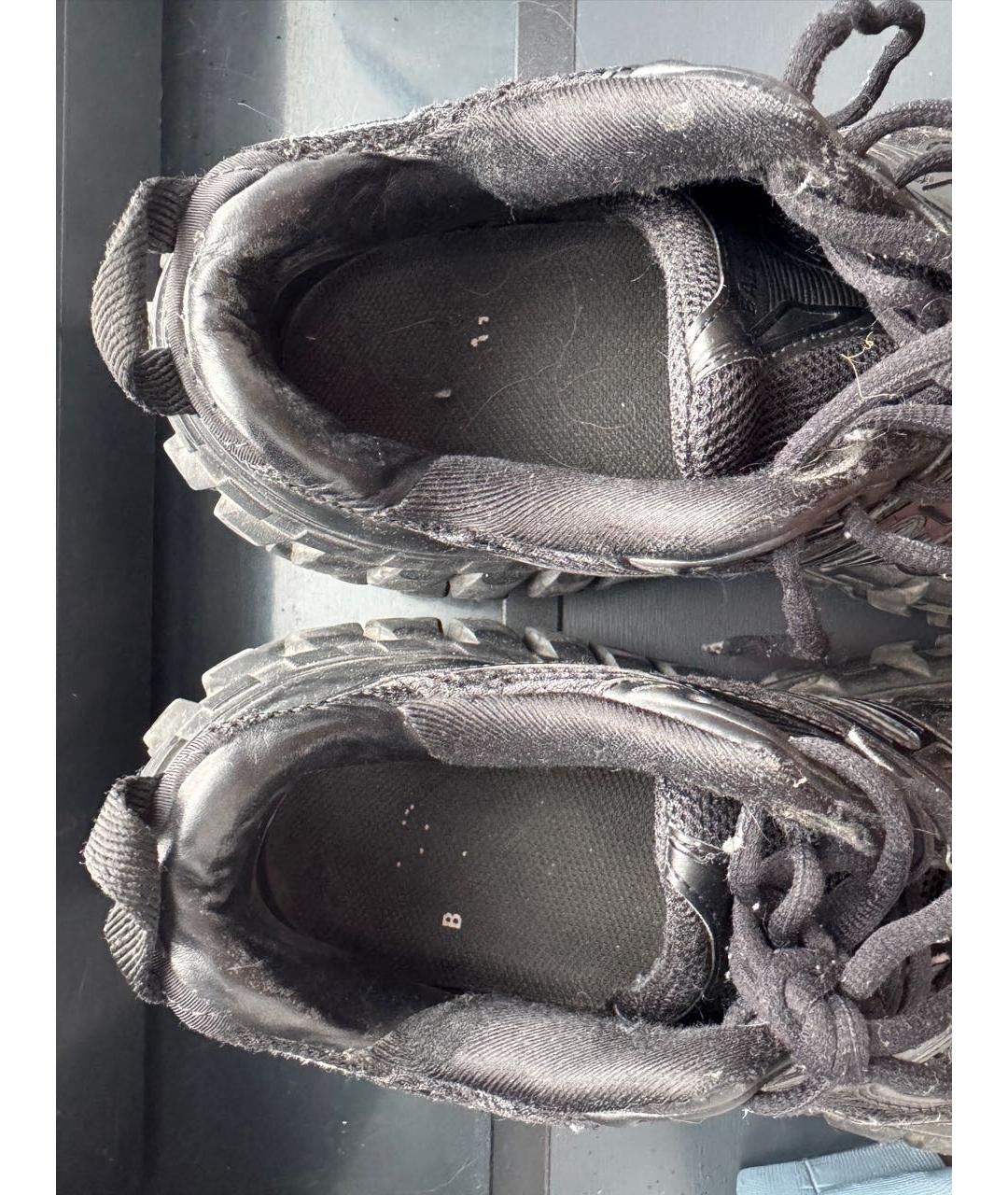 BALENCIAGA Черные текстильные низкие кроссовки / кеды, фото 7