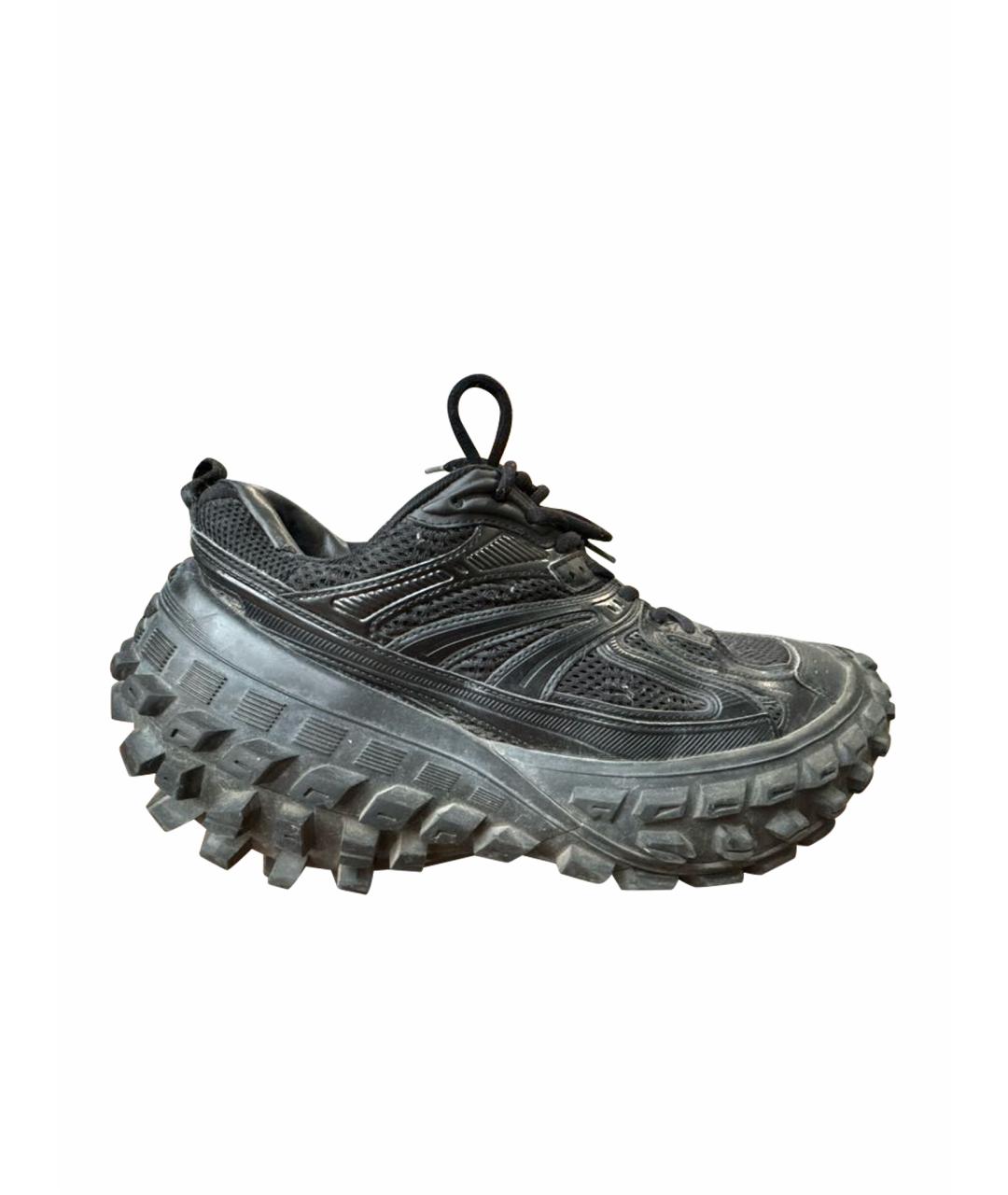 BALENCIAGA Черные текстильные низкие кроссовки / кеды, фото 8