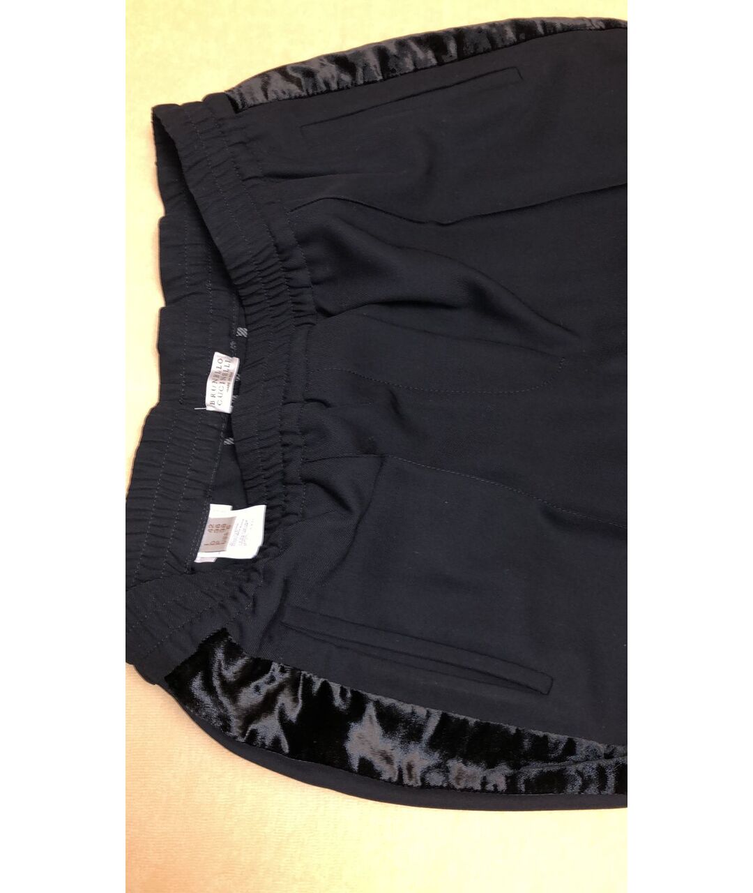 BRUNELLO CUCINELLI Черные вискозные прямые брюки, фото 2