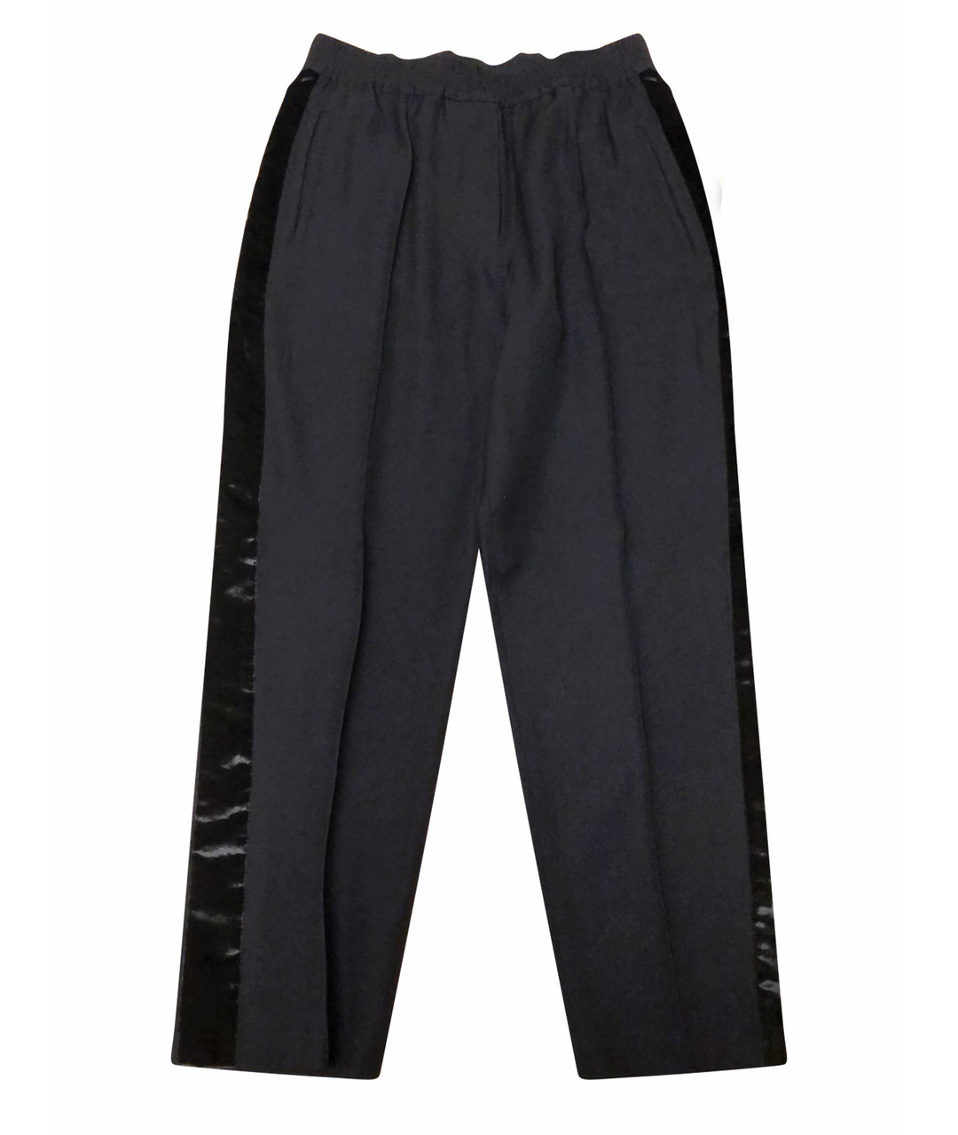 BRUNELLO CUCINELLI Черные вискозные прямые брюки, фото 1