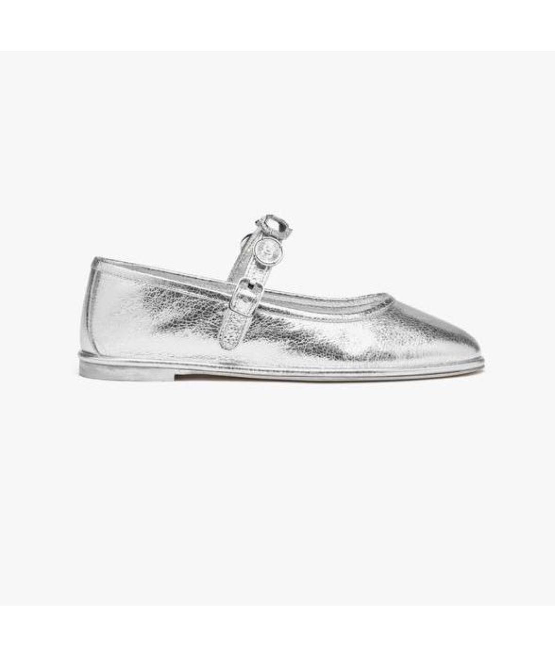 CHANEL Серебряные кожаные туфли, фото 3