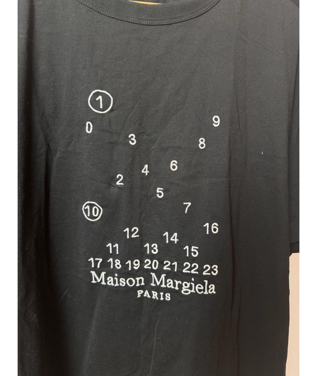 MAISON MARGIELA Черная хлопковая футболка, фото 3