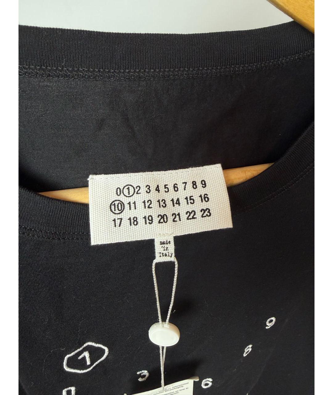 MAISON MARGIELA Черная хлопковая футболка, фото 5