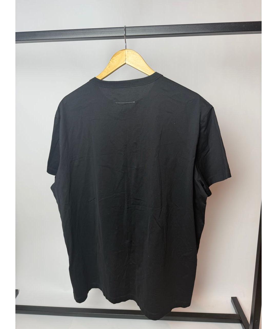 MAISON MARGIELA Черная хлопковая футболка, фото 4