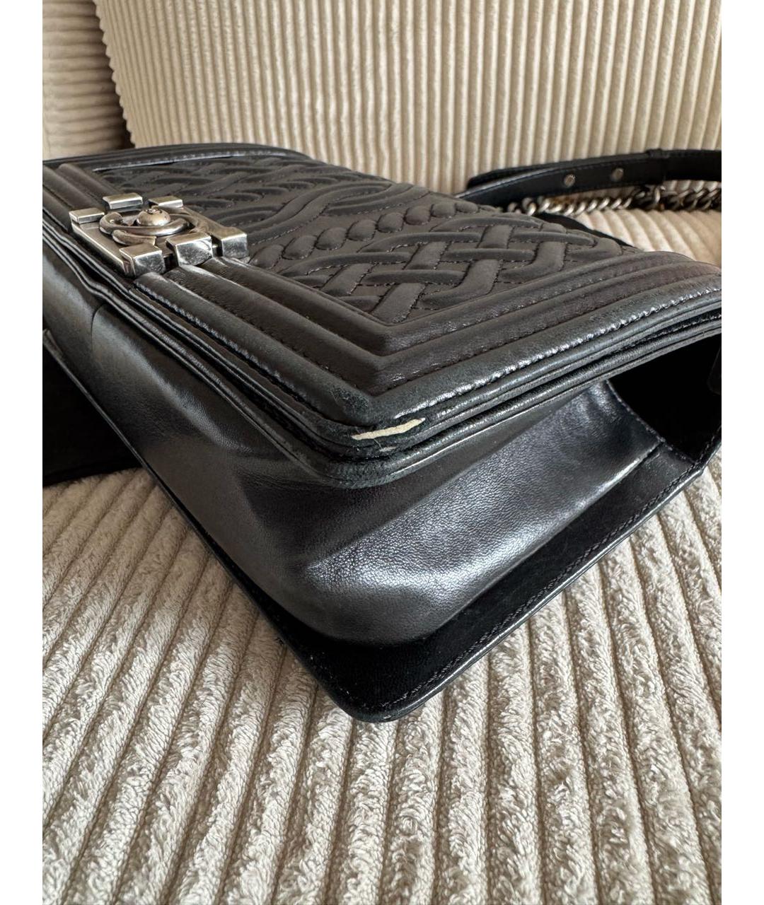 CHANEL Черная кожаная сумка через плечо, фото 7