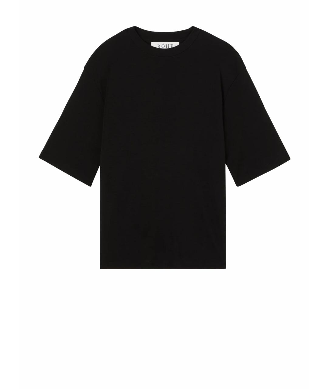 ROHE Черная шерстяная футболка, фото 1
