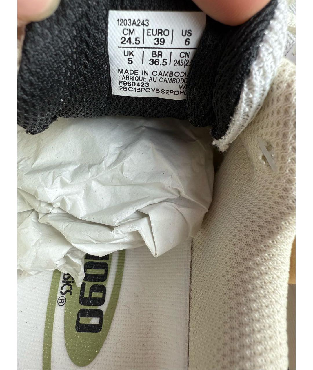 ASICS Белые текстильные кроссовки, фото 7