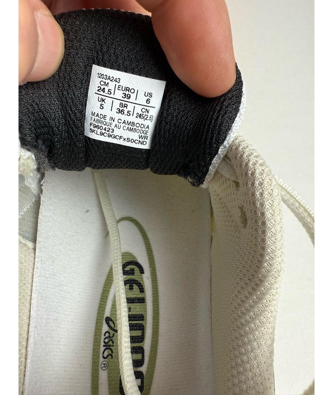 ASICS Белые текстильные кроссовки, фото 6