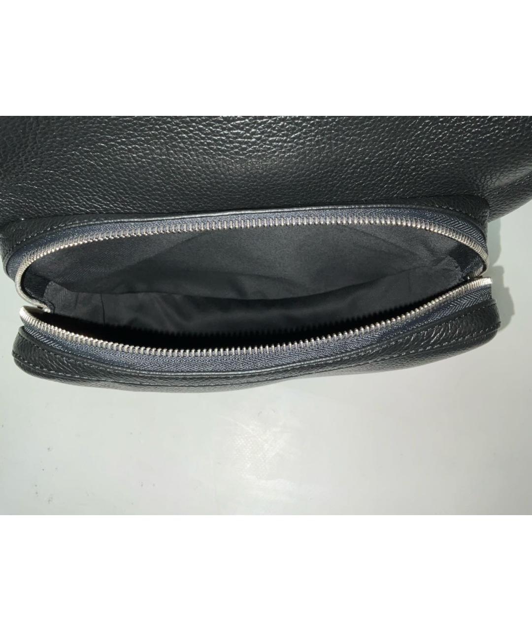 MONTBLANC Черный кожаный рюкзак, фото 3