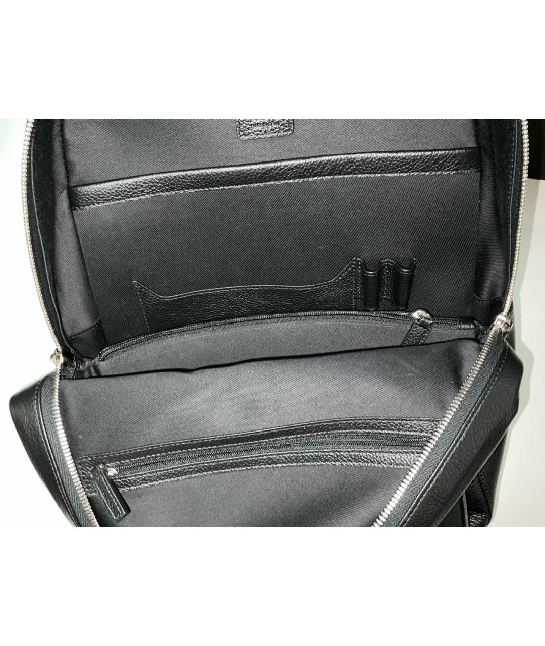 MONTBLANC Черный кожаный рюкзак, фото 7