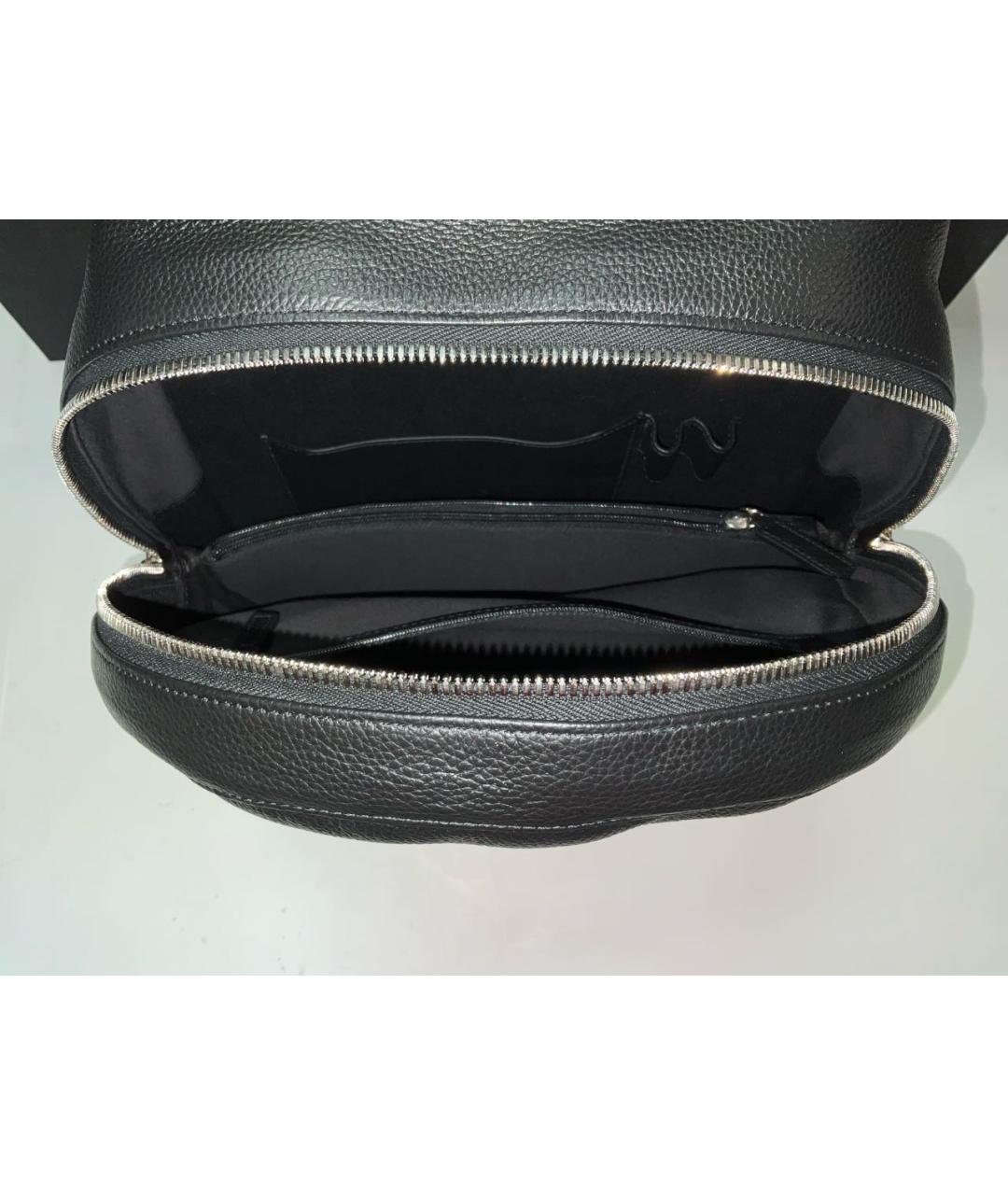 MONTBLANC Черный кожаный рюкзак, фото 4