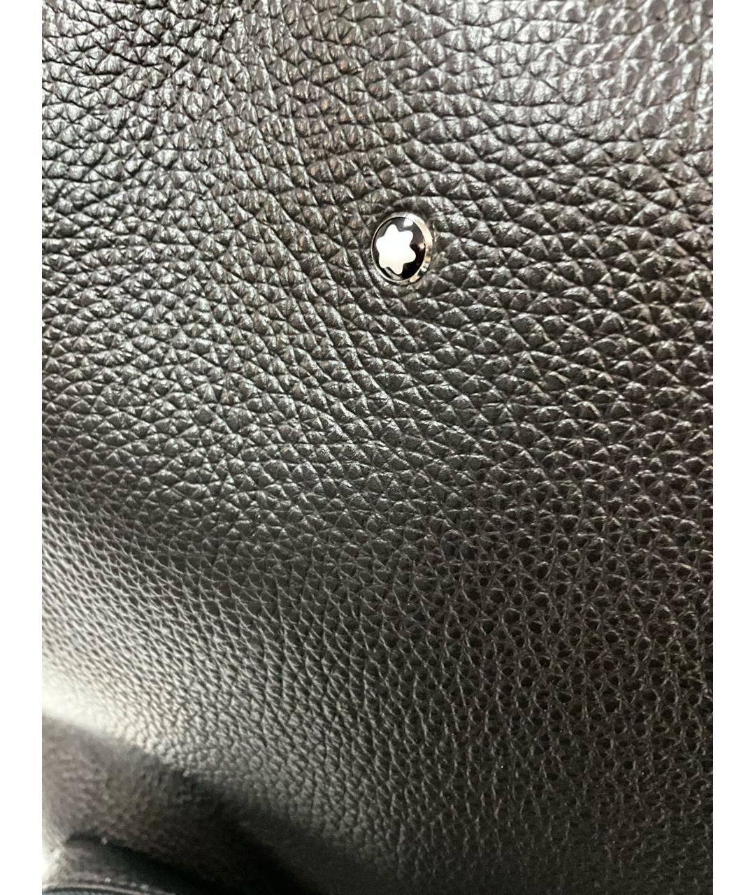 MONTBLANC Черный кожаный рюкзак, фото 5