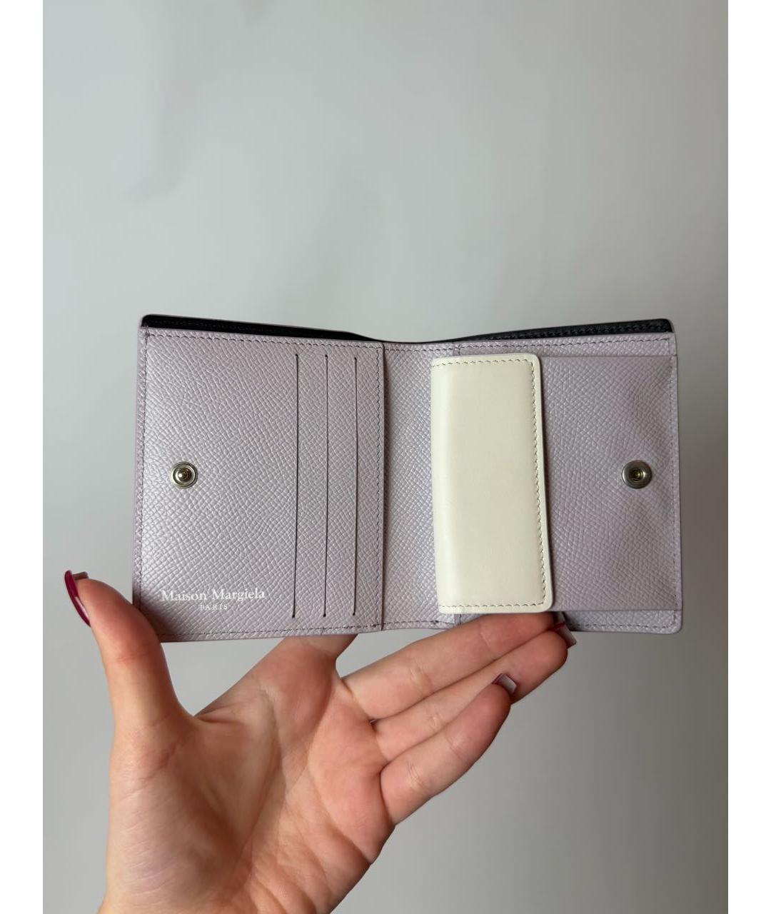 MAISON MARGIELA Черный кожаный кошелек, фото 7