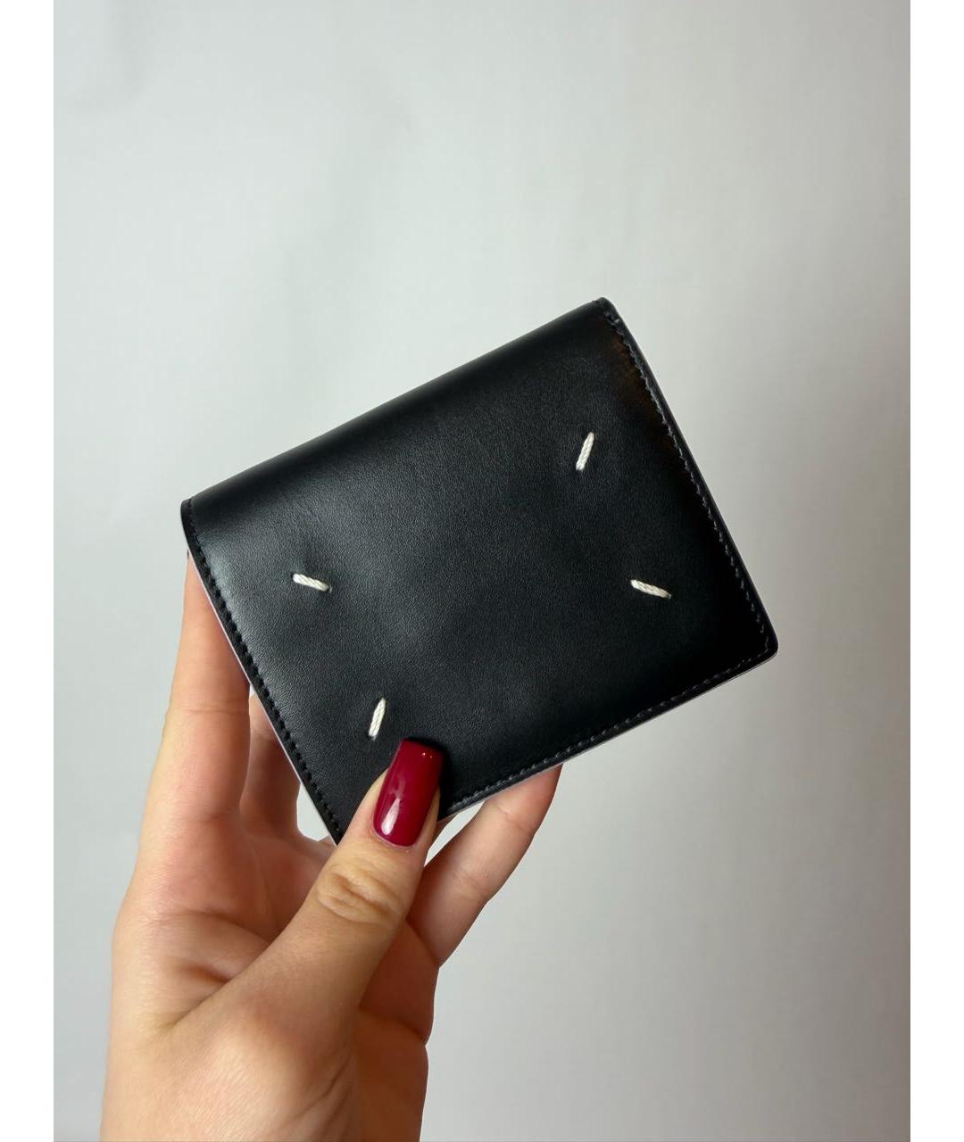 MAISON MARGIELA Черный кожаный кошелек, фото 9