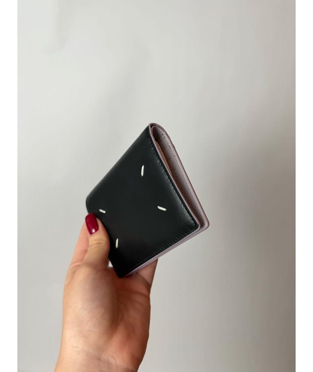 MAISON MARGIELA Черный кожаный кошелек, фото 5