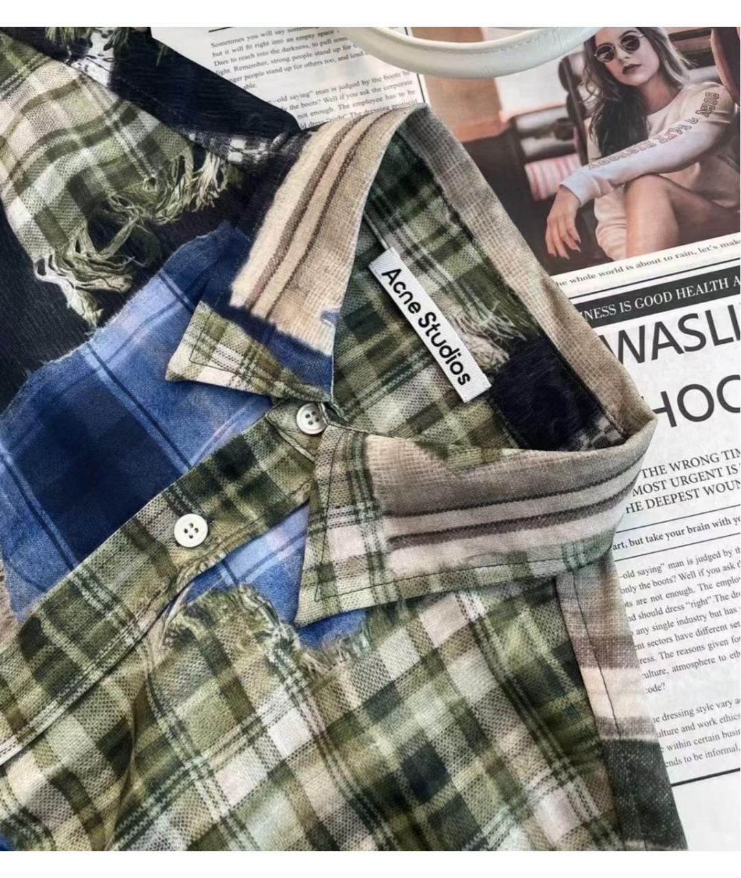 ACNE STUDIOS Зеленая рубашка, фото 7