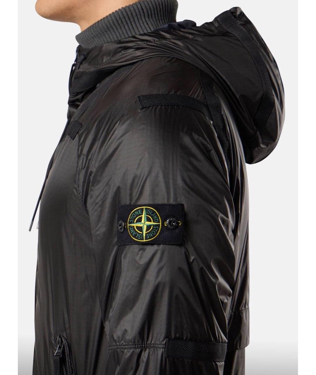 STONE ISLAND Черная полиамидовая куртка, фото 3