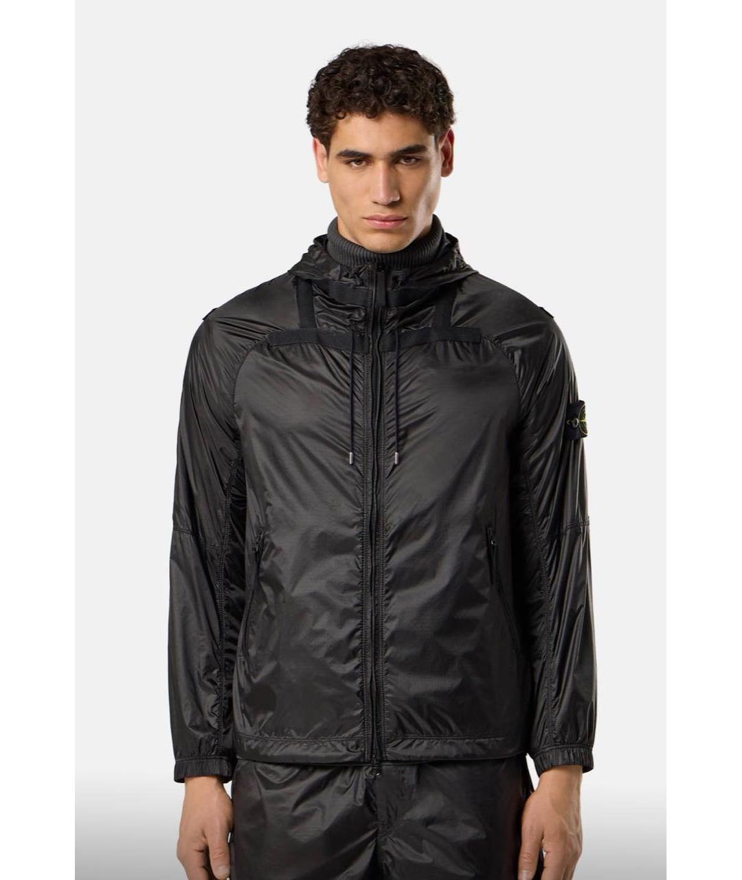 STONE ISLAND Черная полиамидовая куртка, фото 5