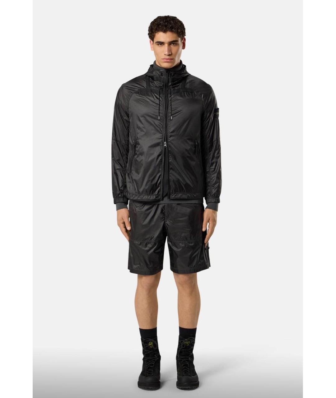 STONE ISLAND Черная полиамидовая куртка, фото 7