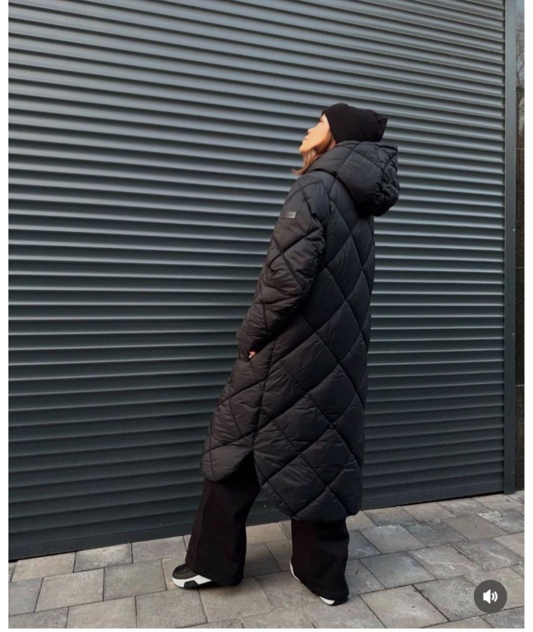 DKNY Черное полиэстеровое пальто, фото 7